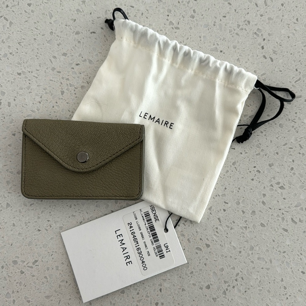Lemaire card holder wallet khaki